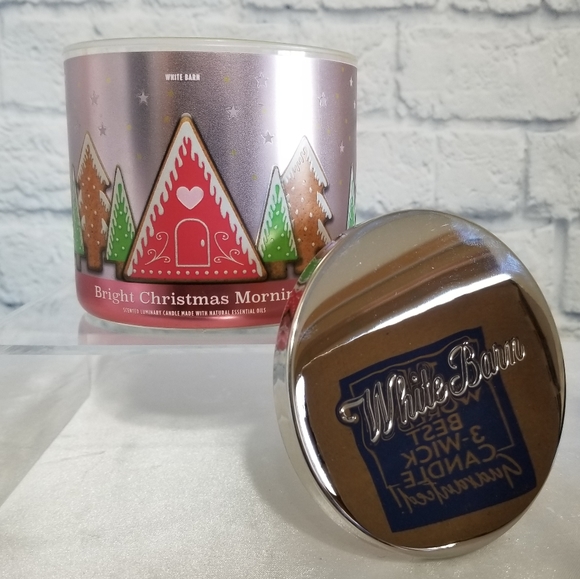 White Barn Bright Christmas Morning Three Wick Scented Candle New - Picture 3 of 15